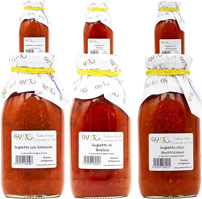 Sei Sughi Pronti Artigianali da 250 ml.